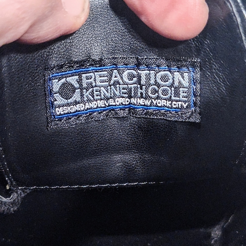 Reaction Kenneth Cole Ultra Slick Mens Size 11.5 M Black Man-made Dress Lace-Up - Picture 10 of 12